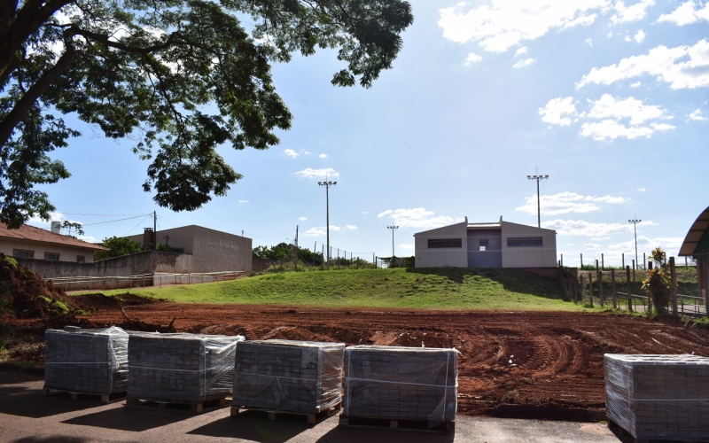 Nova Praça em construção no Distrito Içara